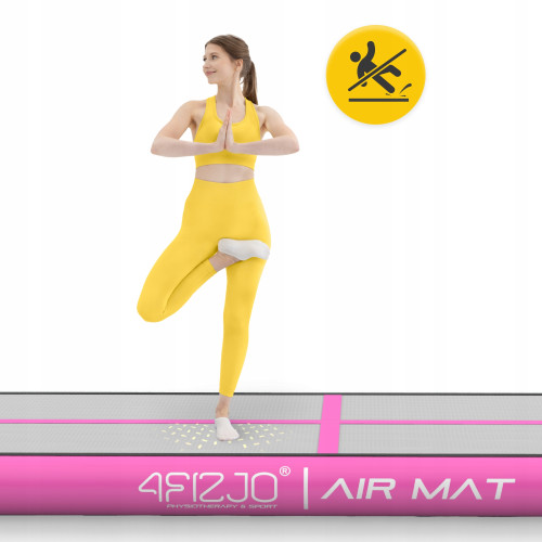  Мат надувной гимнастический 4FIZJO Air Track Mat 400 x 100 x 15 см White/Pink (P-5907739311788) - фото №5